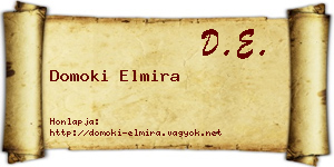 Domoki Elmira névjegykártya